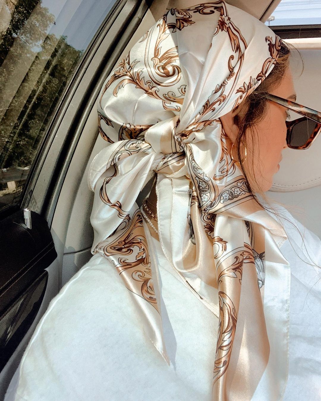 Head Wrap Turban - Satin Square Scarf Women Muslim Hijab