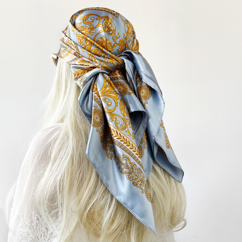 Silk Shawl Satin Square Scarf  - Head Wrap Turban recension och pris