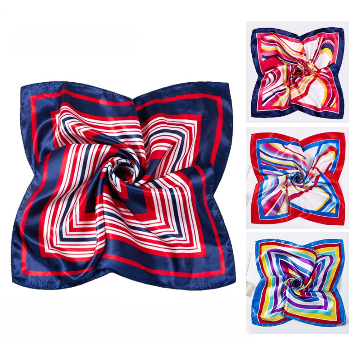 50*50cm Square Silk Scarves Sc - Face Scarf Mask recension och pris