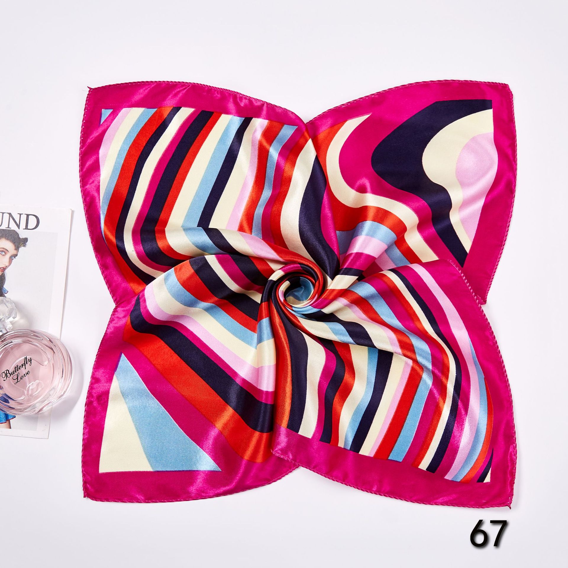 50*50cm Square Silk Scarves Sc - Face Scarf Mask recension och pris