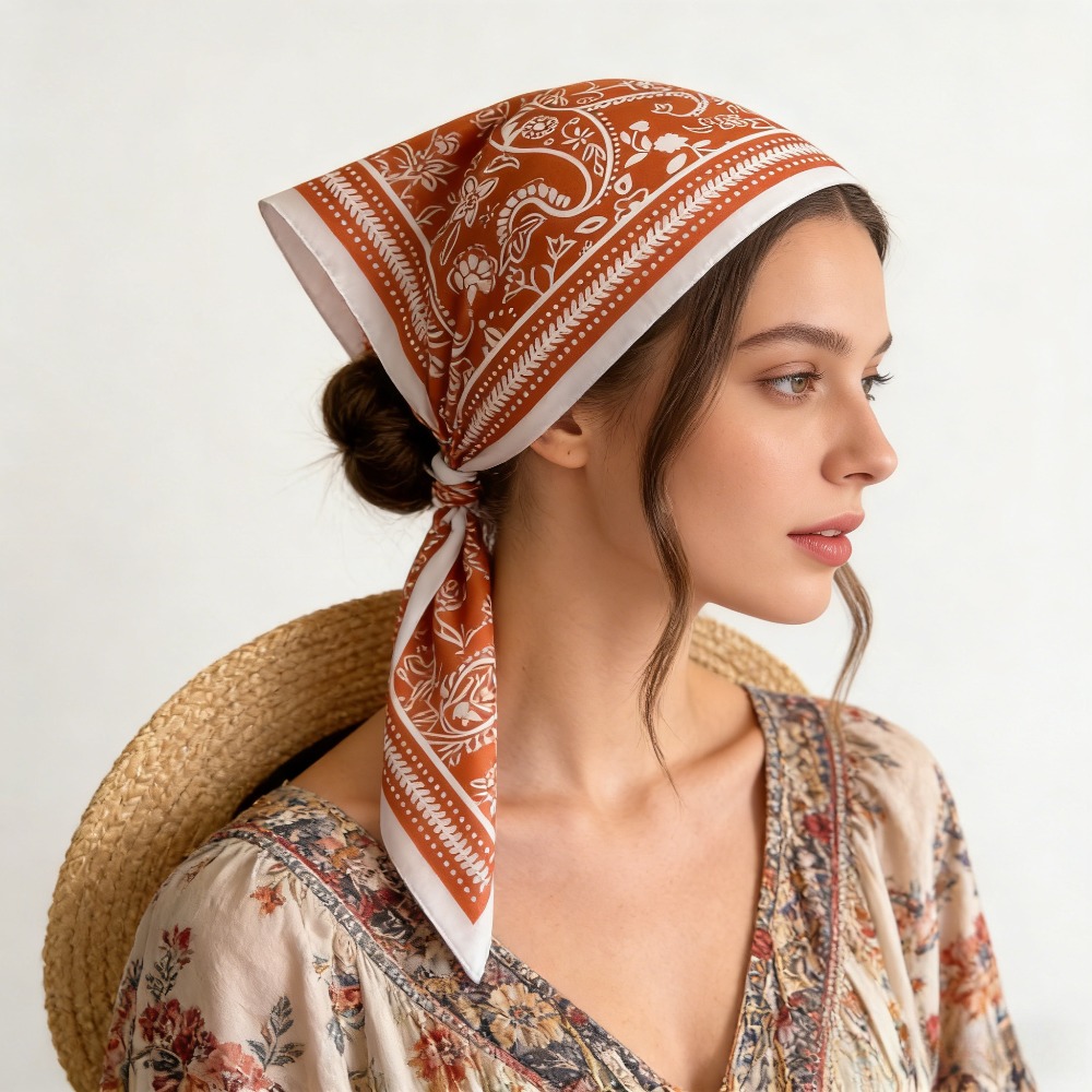 1Pc cashew print fashion silk  - Silk Neck Scarf recension och pris