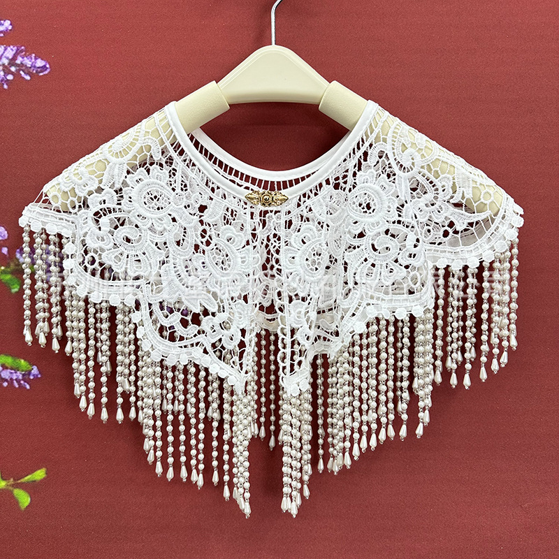 Vintage Pearl Tassel Shawl Anc - Stole Wedding Shawl recension och pris