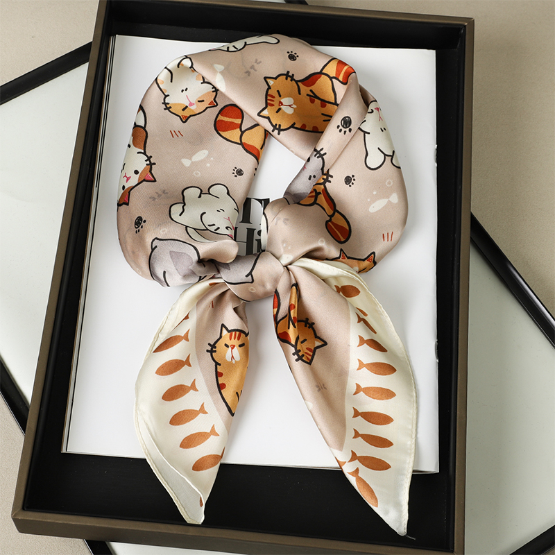 Luxury Silk Shawl Fat Cat Squa - Head Wrap Turban recension och pris